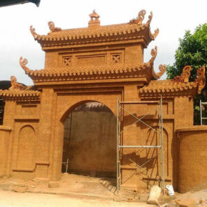 Thi công cổng đá ong